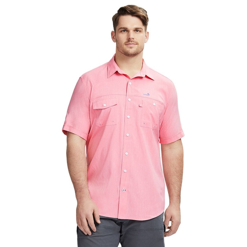 IZOD Saltwater UV50 Button Down Shirt XXL - Rapture Rose